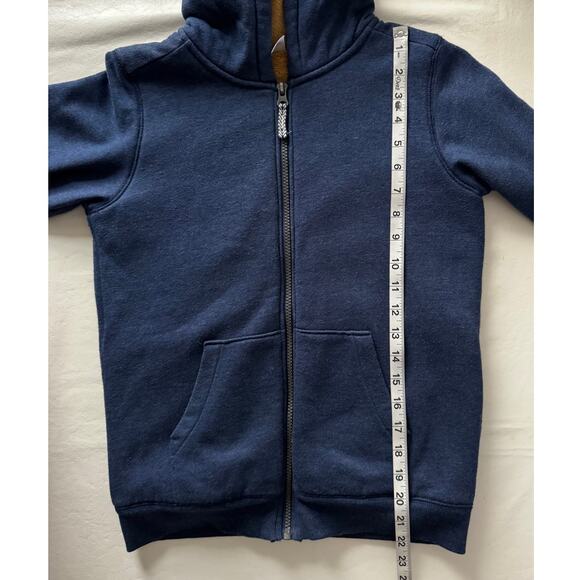 Carter's Big Boys Fuzzy-Lined Hooded Zip-Up Jacket in Navy Size 12 - Picture 6 of 7